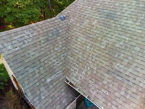 Hail storm roof repair by Kornacki Roofing in Valparaiso Indiana